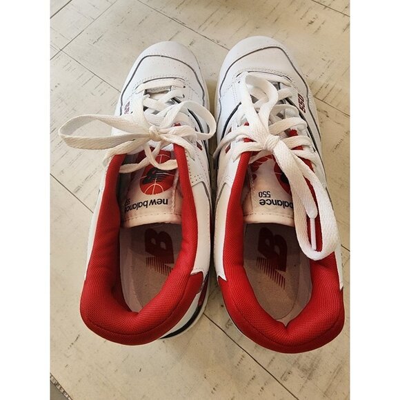 New Balance 550 Team Red Navy Mens Size 9.5 - Picture 7 of 9